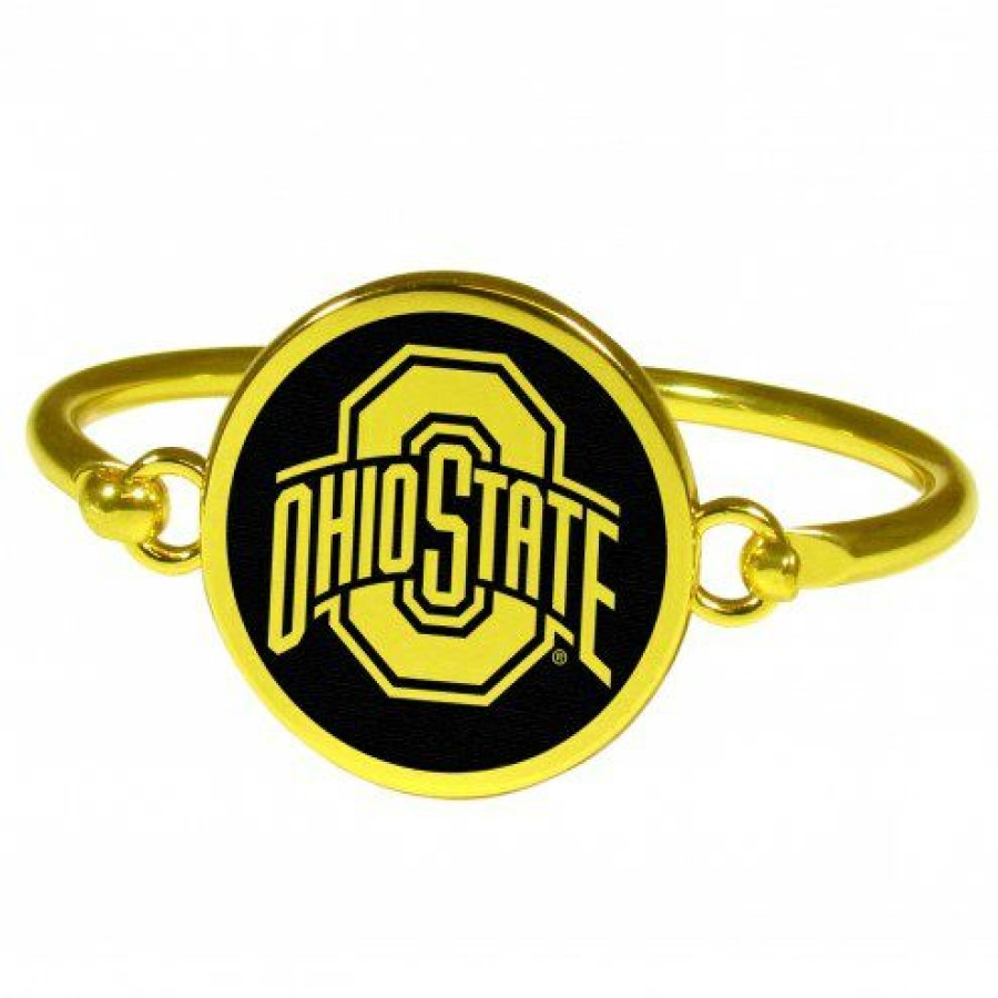 Watches & Jewelry * | Discount Ohio State Buckeyes Gold Tone Bangle Bracelet