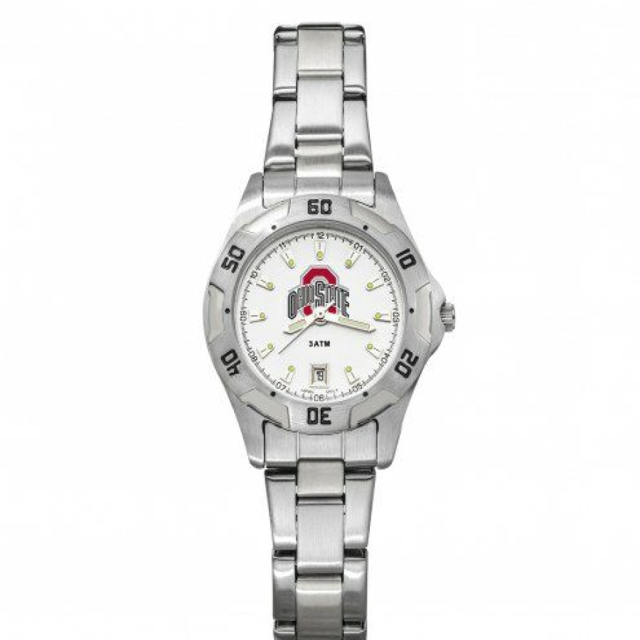 Watches & Jewelry * | Discount Ohio State Buckeyes Women'S All-Pro Chrome Watch