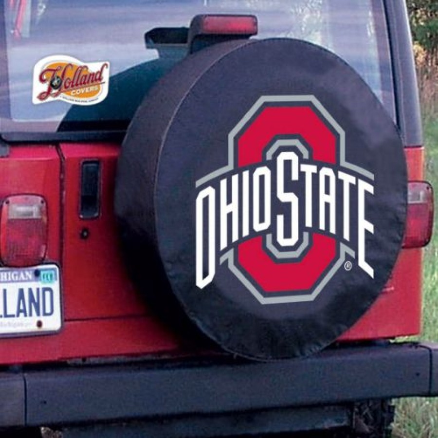 Car Accessories * | Discount Ohio State Buckeyes Tire Cover, Jeep Tire Cover, Spare Tire Cover