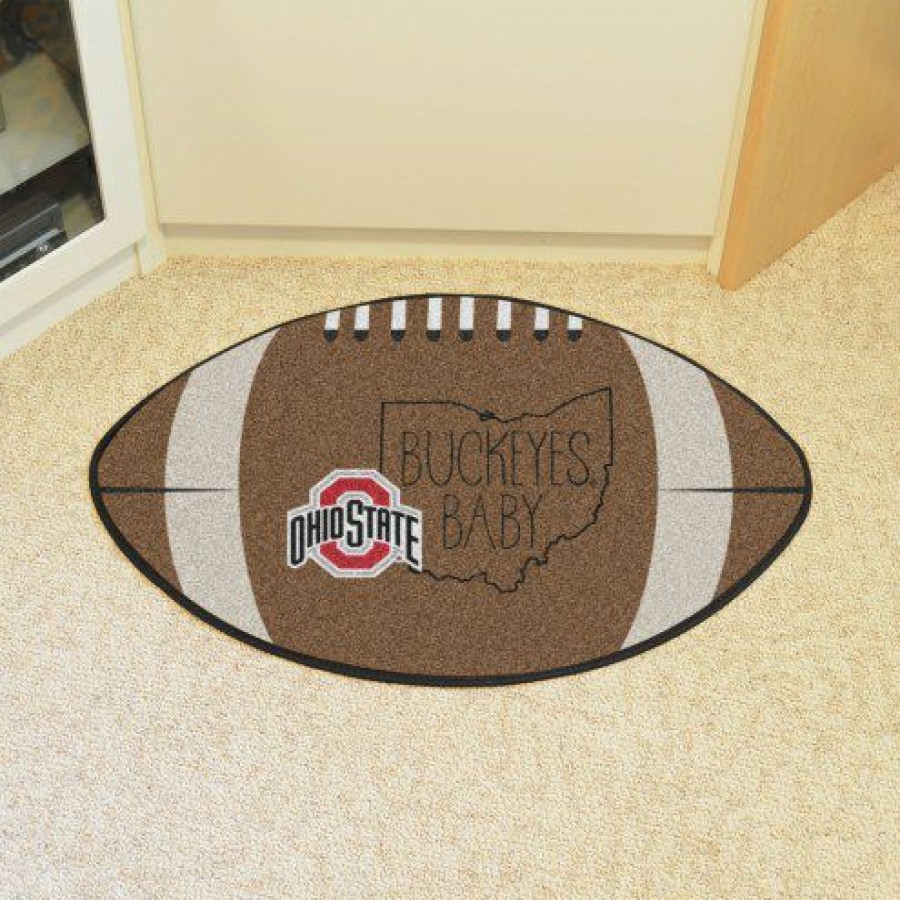 Home & Office Decor * | Discount Ohio State Buckeyes Southern Style Football Floor Mat