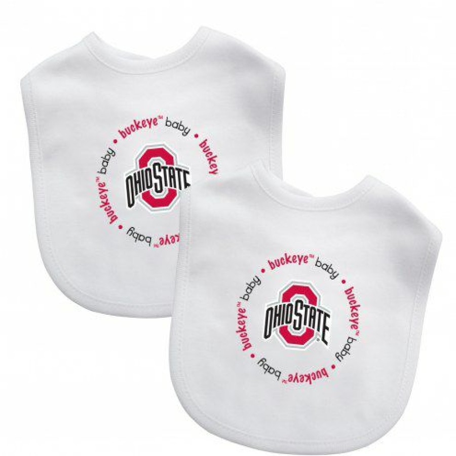 Accessories * | Discount Ohio State Buckeyes 2-Pack Baby Bibs