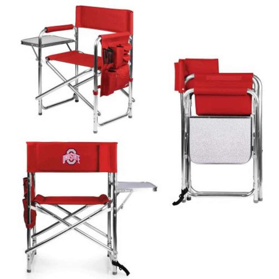 Tailgating & Stadium Gear * | Discount Ohio State Buckeyes Ncaa Red Sports Folding Chair