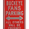 Home & Office Decor * | Discount Ohio State Buckeyes Ncaa Embossed Parking Sign