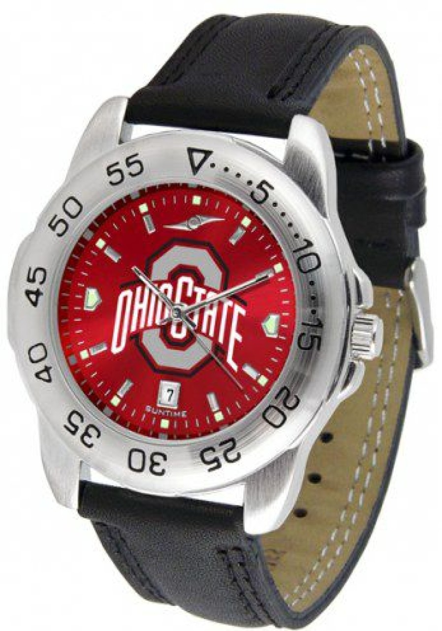 Watches & Jewelry * | Discount Ohio State Buckeyes Sport Anochrome Men'S Watch