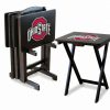 Home & Office Decor * | Discount Ohio State Buckeyes Tv Trays Set Of 4