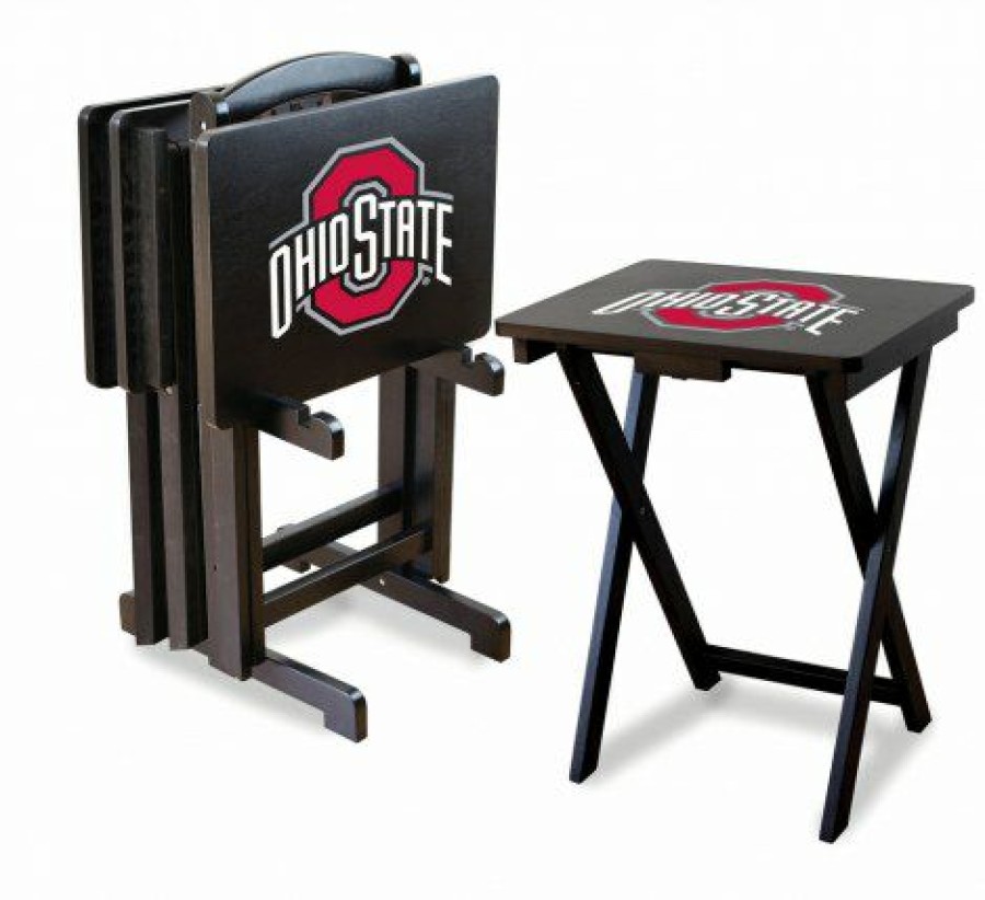 Home & Office Decor * | Discount Ohio State Buckeyes Tv Trays Set Of 4