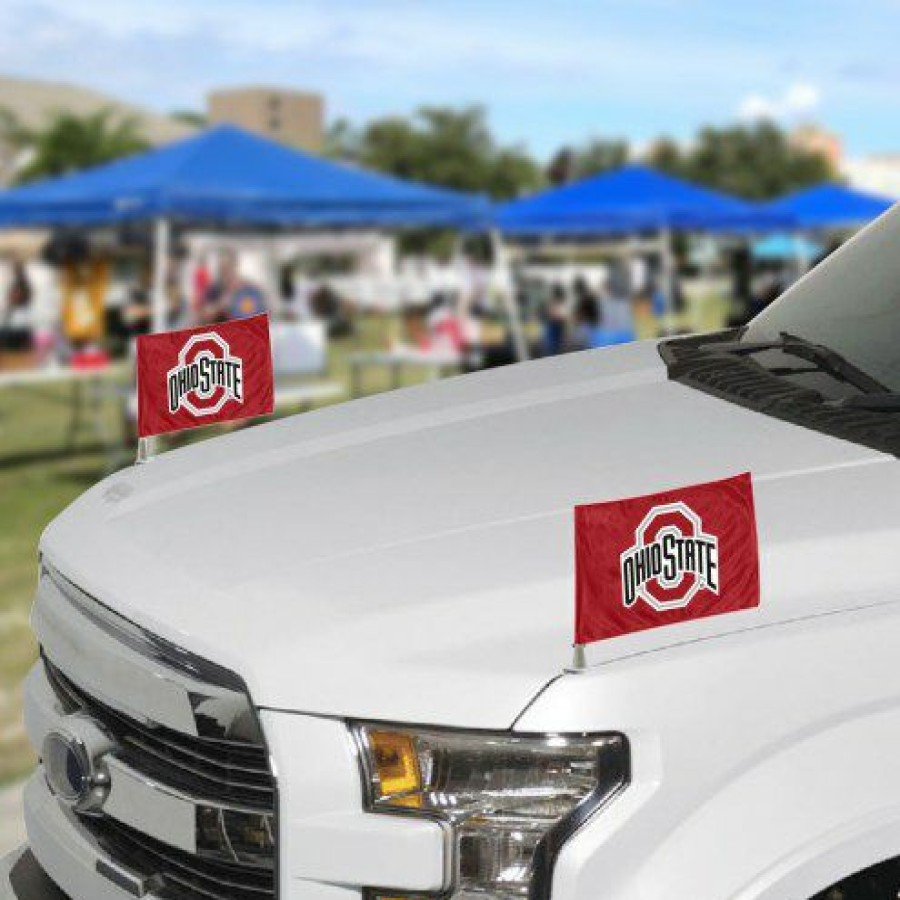 Car Accessories * | Discount Ohio State Buckeyes Ambassador Car Flags