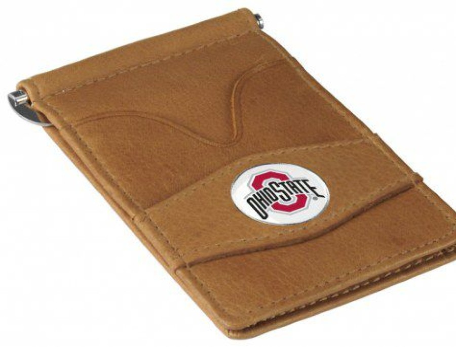 Watches & Jewelry * | Discount Ohio State Buckeyes Tan Player'S Wallet