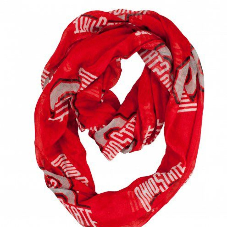 Tailgating & Stadium Gear * | Discount Ohio State Buckeyes Sheer Infinity Scarf