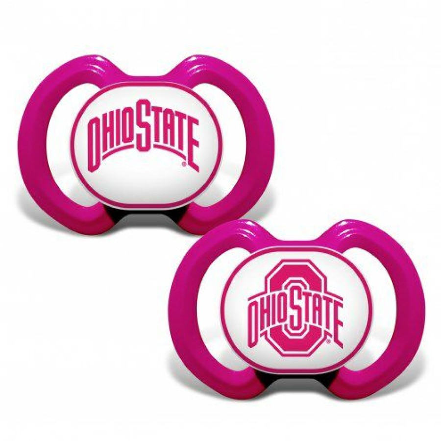 Bed & Bath * | Discount Ohio State Buckeyes Pink Baby Pacifier 2-Pack