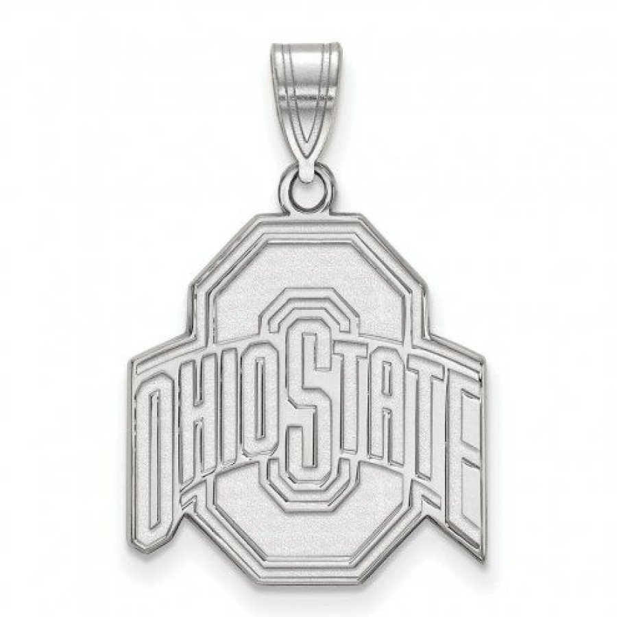 Watches & Jewelry * | Discount Ohio State Buckeyes Sterling Silver Large Pendant