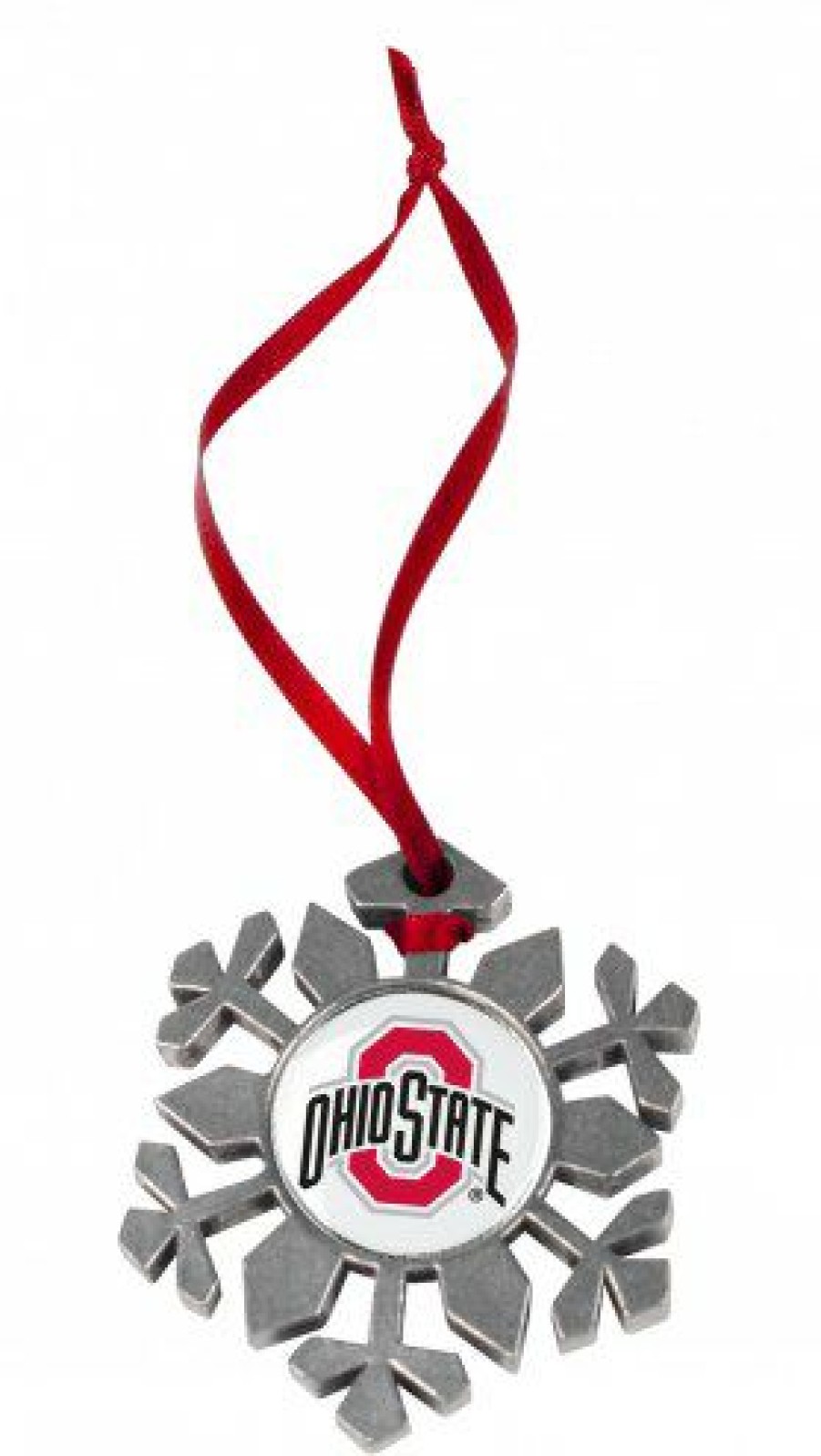 Home & Office Decor * | Discount Ohio State Buckeyes Snow Flake Ornament