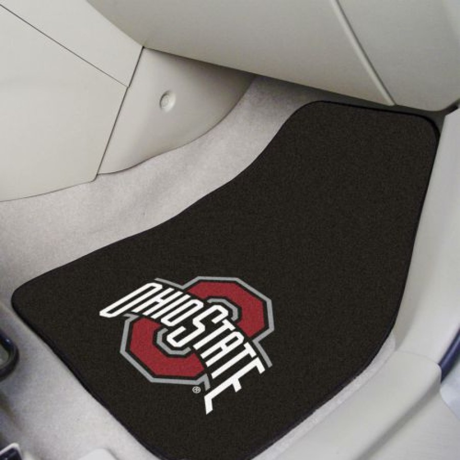 Car Accessories * | Discount Ohio State Buckeyes 2-Piece Carpet Car Mats