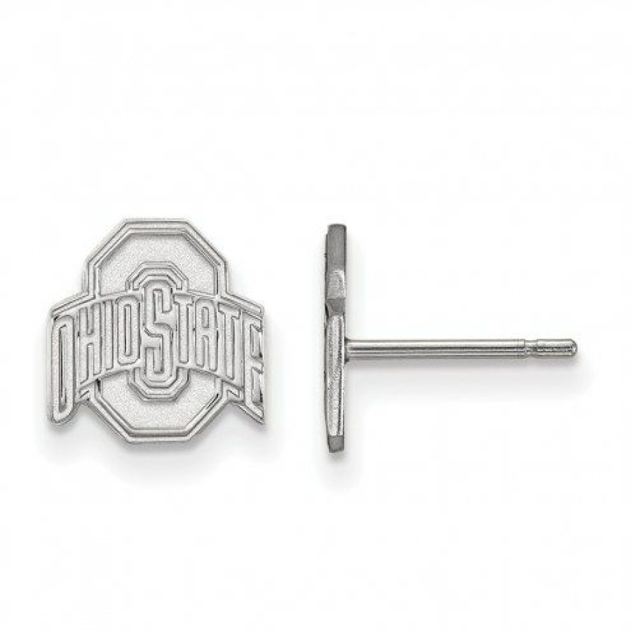 Watches & Jewelry * | Discount Ohio State Buckeyes Sterling Silver Extra Small Post Earrings