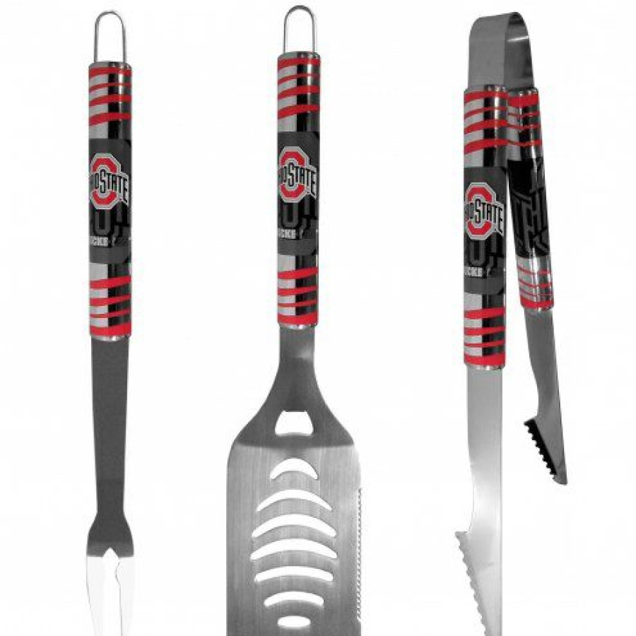 Tailgating & Stadium Gear * | Discount Ohio State Buckeyes 3 Piece Tailgater Bbq Set