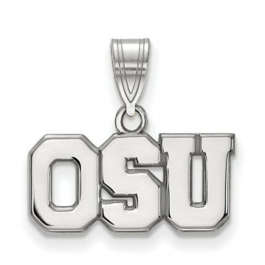 Watches & Jewelry * | Discount Ohio State Buckeyes Sterling Silver Medium Pendant