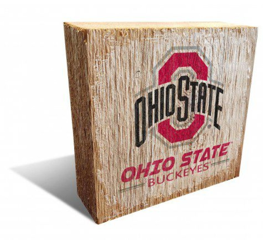 Home & Office Decor * | Discount Ohio State Buckeyes Team Logo Block