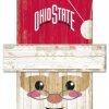 Home & Office Decor * | Discount Ohio State Buckeyes 6 X 5 Santa Head