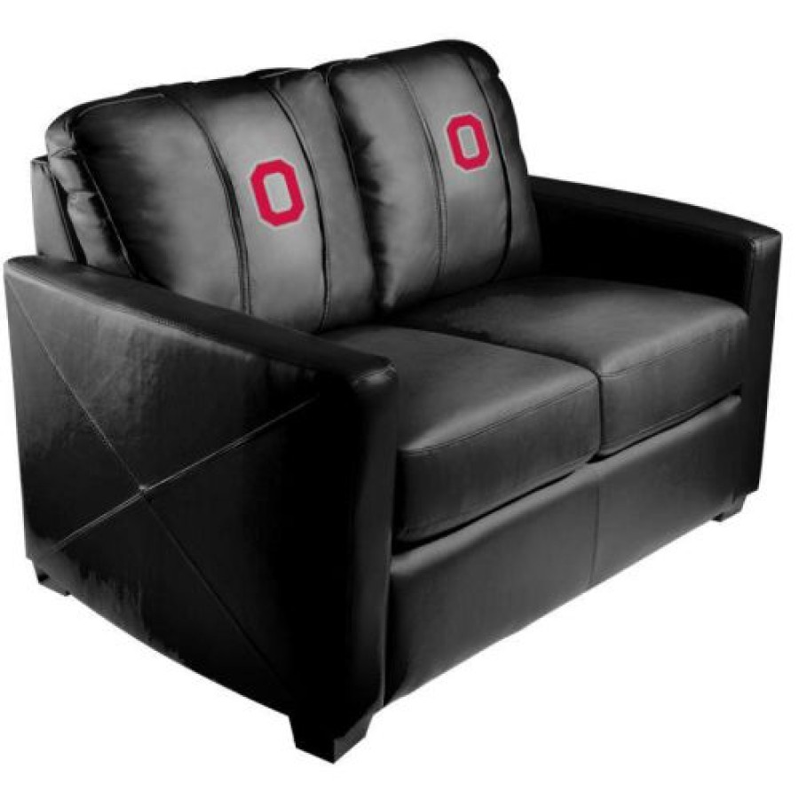 Game Room & Fan Cave * | Discount Ohio State Buckeyes Xzipit Silver Loveseat With Block O Logo