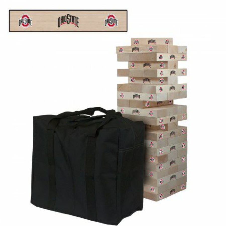 Tailgating & Stadium Gear * | Discount Ohio State Buckeyes Giant Wooden Tumble Tower Game