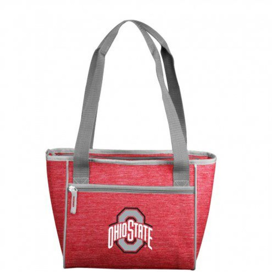 Tailgating & Stadium Gear * | Discount Ohio State Buckeyes Crosshatch 16 Can Cooler Tote