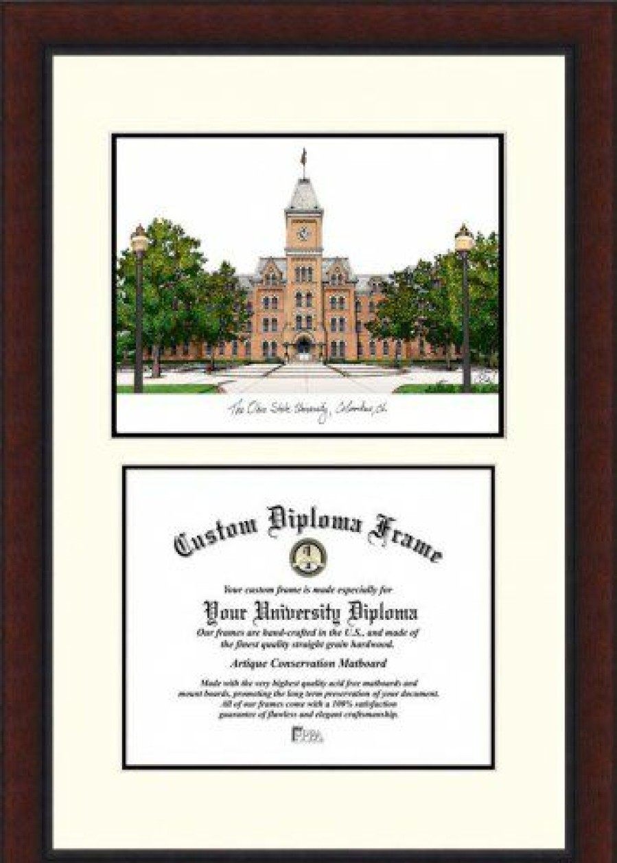 Home & Office Decor * | Discount Ohio State Buckeyes Legacy Scholar Diploma Frame