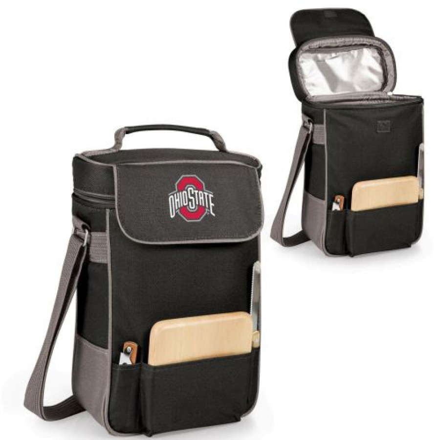 Kitchen & Bar Accessories * | Discount Ohio State Buckeyes Black Duet Insulated Wine Bag