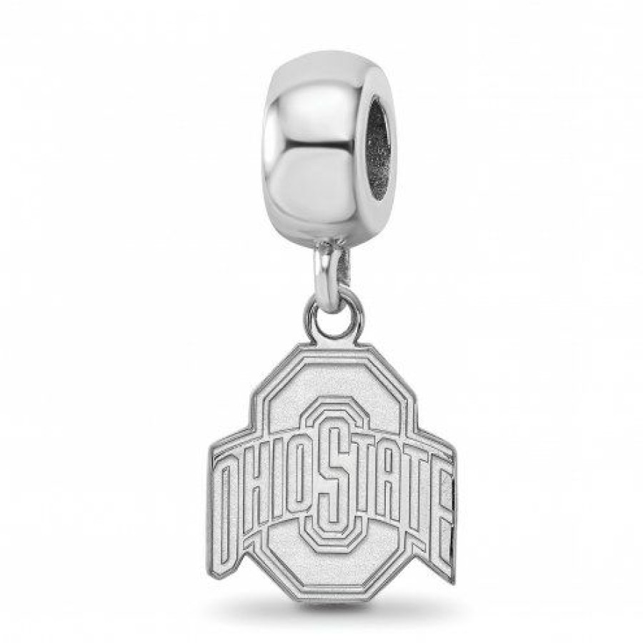 Watches & Jewelry * | Discount Ohio State Buckeyes Sterling Silver Small Dangle Bead