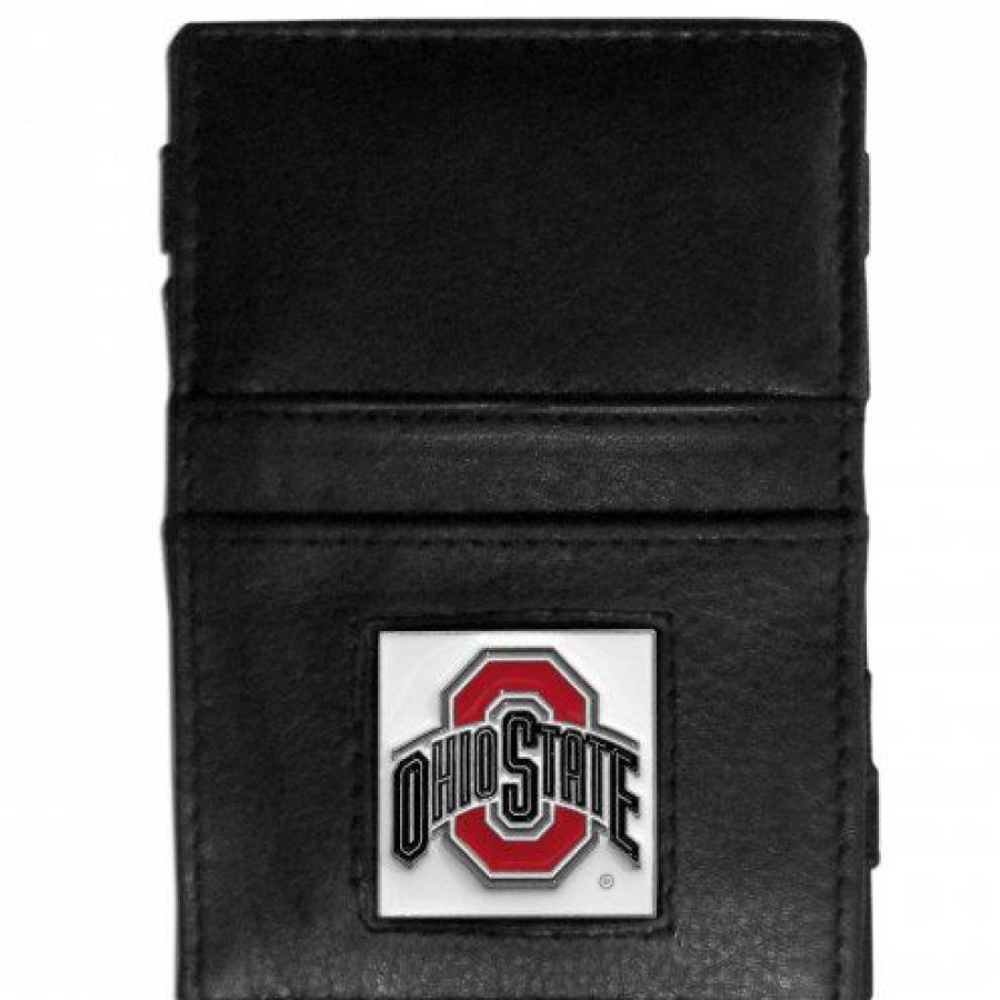 Accessories * | Discount Ohio State Buckeyes Leather Jacob'S Ladder Wallet