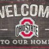 Home & Office Decor * | Discount Ohio State Buckeyes 11 X 19 Welcome To Our Home Sign