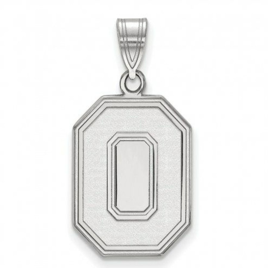 Watches & Jewelry * | Discount Ohio State Buckeyes Sterling Silver Large Pendant