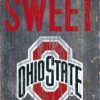 Home & Office Decor * | Discount Ohio State Buckeyes Home Sweet Home Wood Sign