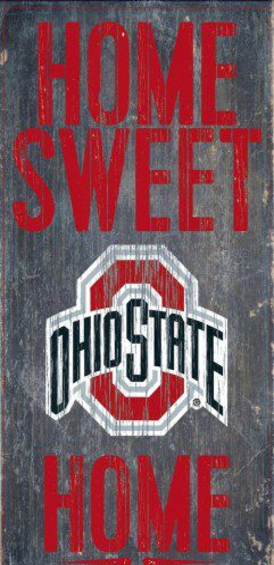 Home & Office Decor * | Discount Ohio State Buckeyes Home Sweet Home Wood Sign