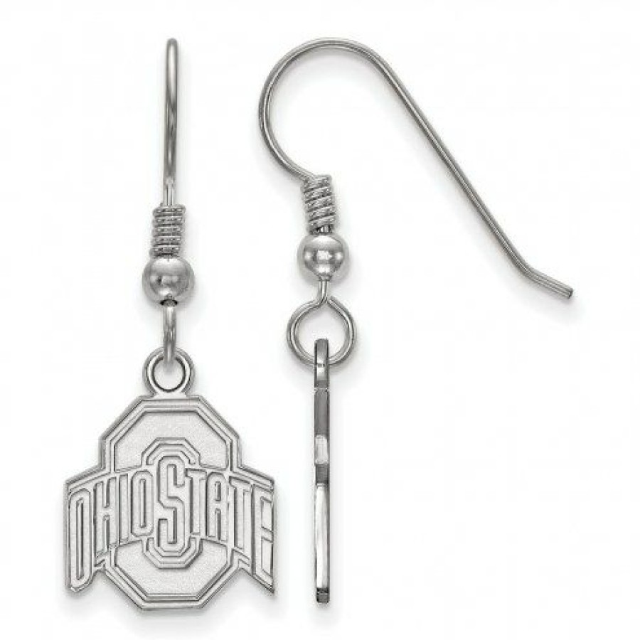 Watches & Jewelry * | Discount Ohio State Buckeyes Sterling Silver Small Dangle Earrings