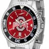 Watches & Jewelry * | Discount Ohio State Buckeyes Competitor Steel Anochrome Color Bezel Men'S Watch