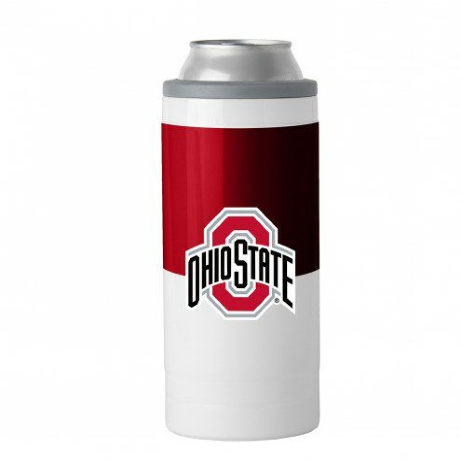 Kitchen & Bar Accessories * | Discount Ohio State Buckeyes 12 Oz. Colorblock Slim Can Coolie