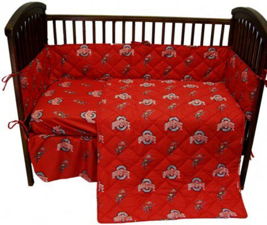 Bed & Bath * | Discount Ohio State Buckeyes Ncaa Baby Crib Set