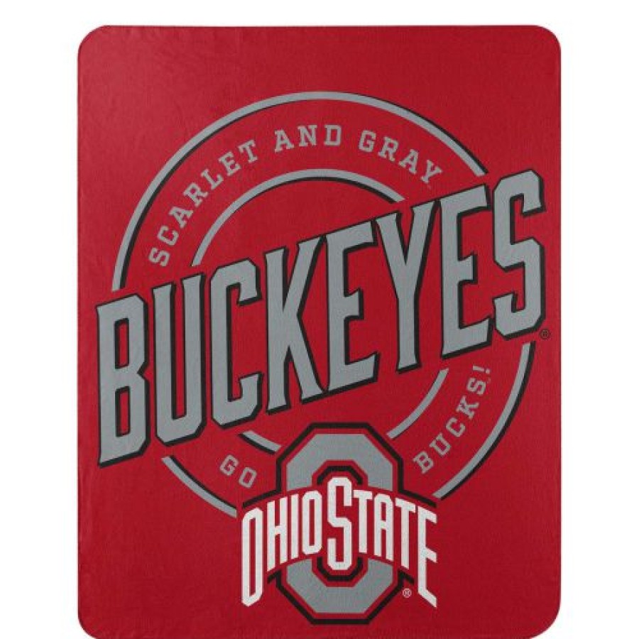 Bed & Bath * | Discount Ohio State Buckeyes Campaign Fleece Throw Blanket