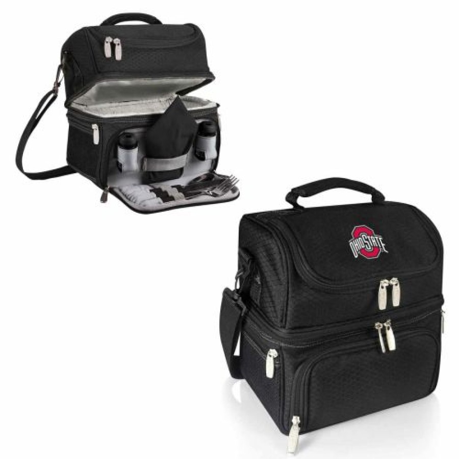 Kitchen & Bar Accessories * | Discount Ohio State Buckeyes Black Pranzo Insulated Lunch Box