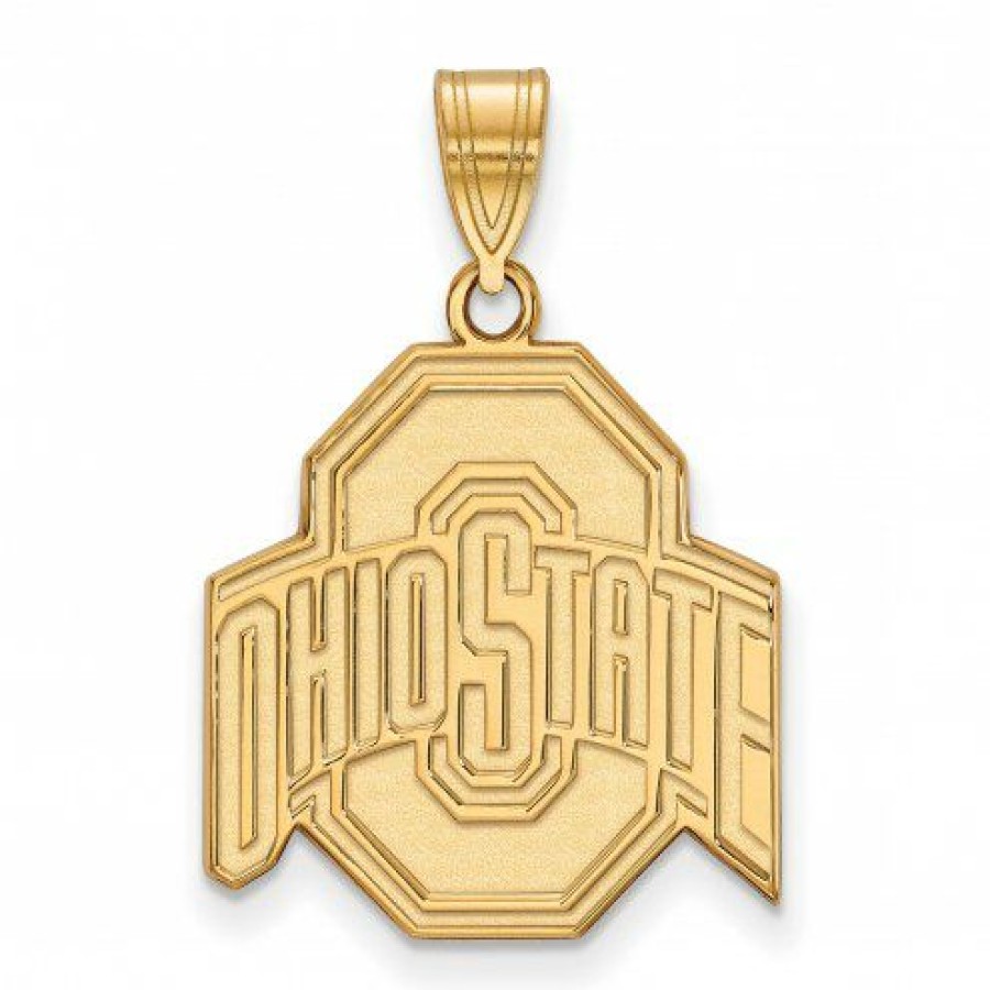 Watches & Jewelry * | Discount Ohio State Buckeyes 10K Yellow Gold Large Pendant