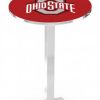 Game Room & Fan Cave * | Discount Ohio State Buckeyes Chrome Bar Table With Square Base