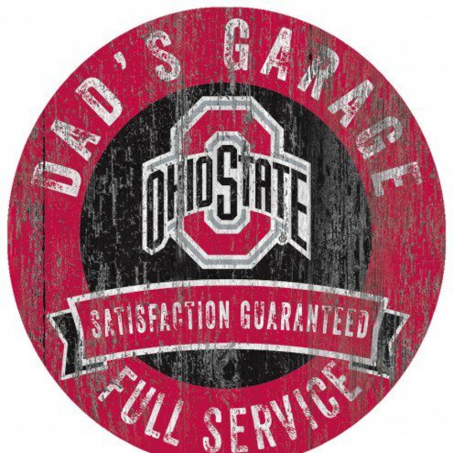 Home & Office Decor * | Discount Ohio State Buckeyes Dad'S Garage Sign