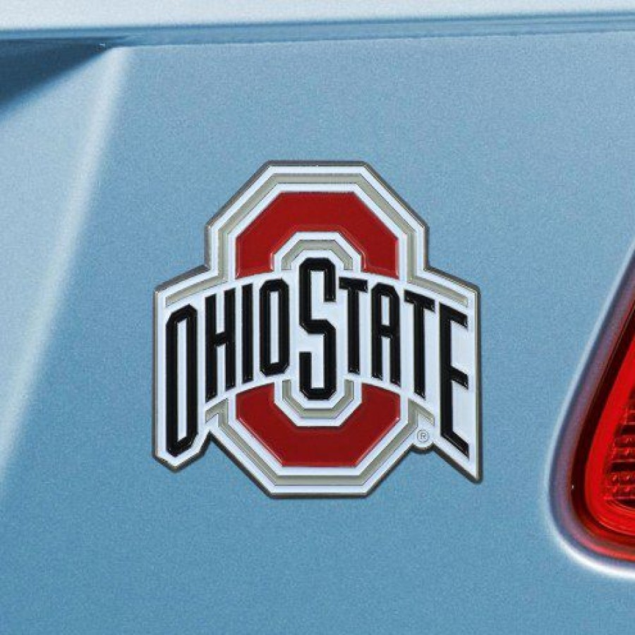 Car Accessories * | Discount Ohio State Buckeyes Color Car Emblem