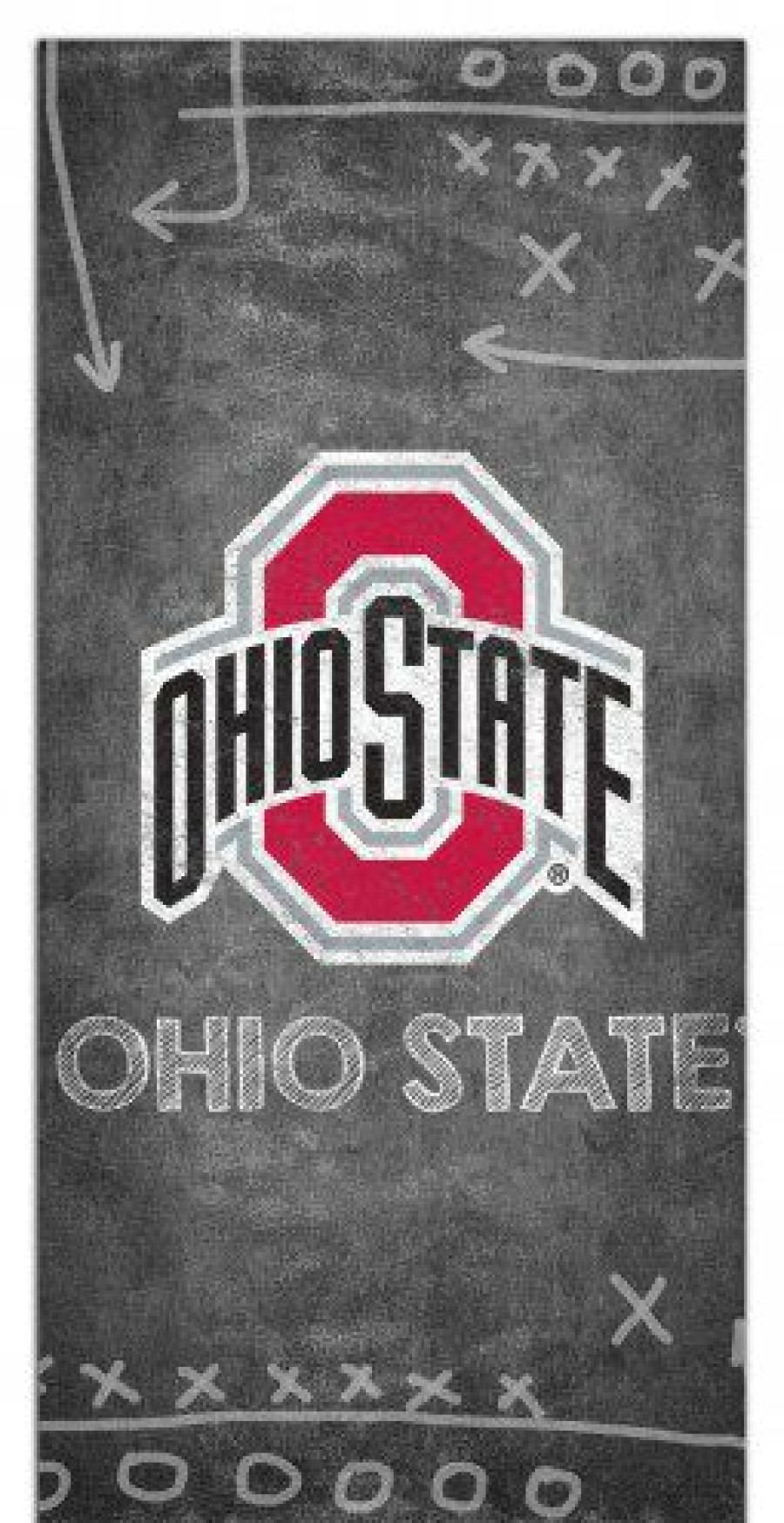 Home & Office Decor * | Discount Ohio State Buckeyes 6 X 12 Chalk Playbook Sign