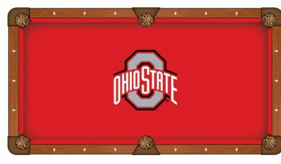 Game Room & Fan Cave * | Discount Ohio State Buckeyes Pool Table Cloth