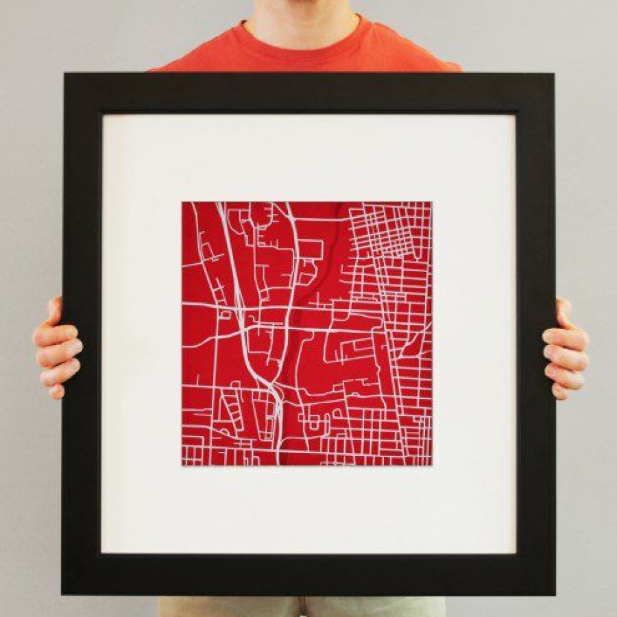 Home & Office Decor * | Discount Ohio State Buckeyes Campus Map Print