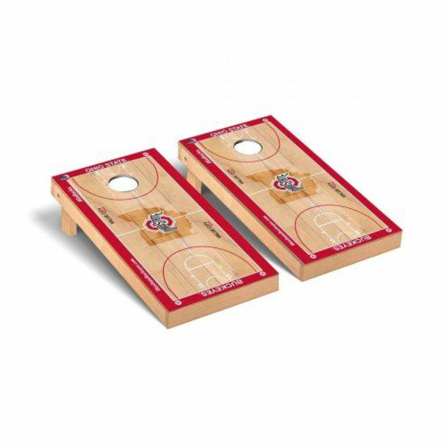 Tailgating & Stadium Gear * | Discount Ohio State Buckeyes Basketball Court Cornhole Game Set