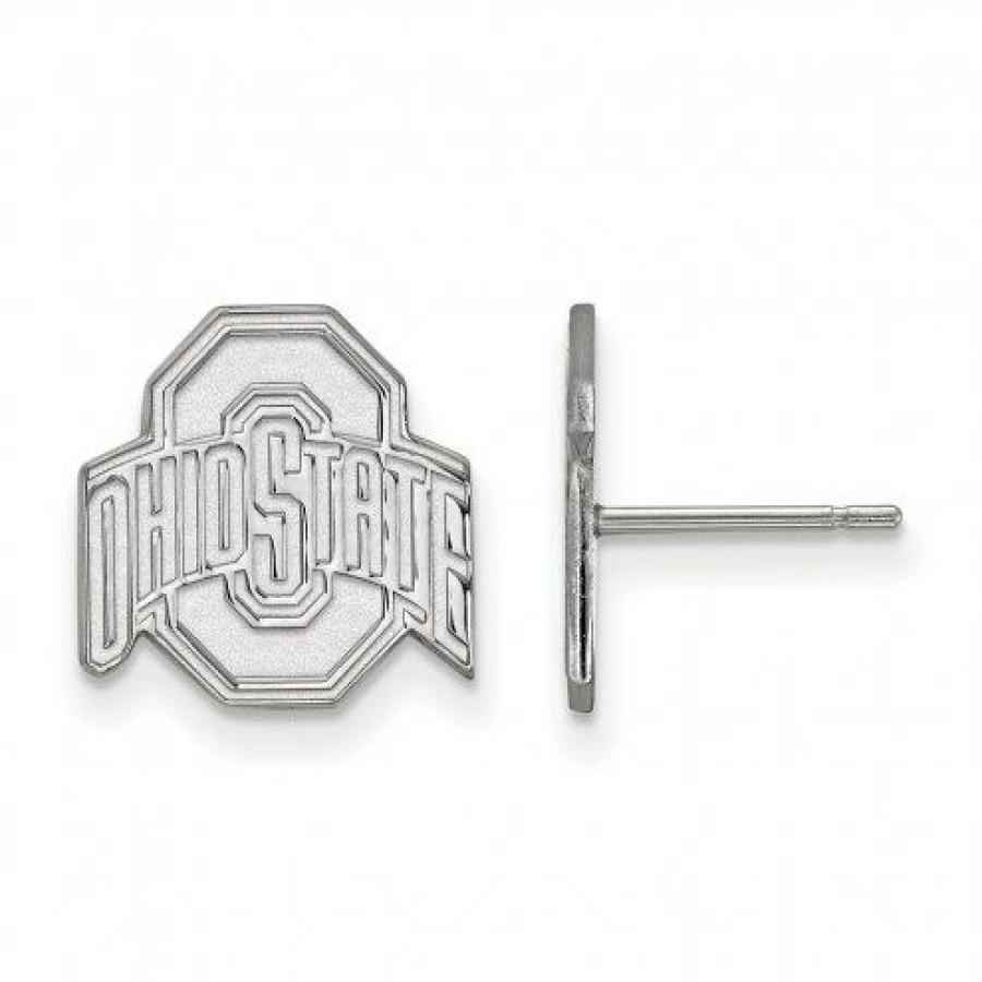 Watches & Jewelry * | Discount Ohio State Buckeyes Sterling Silver Small Post Earrings