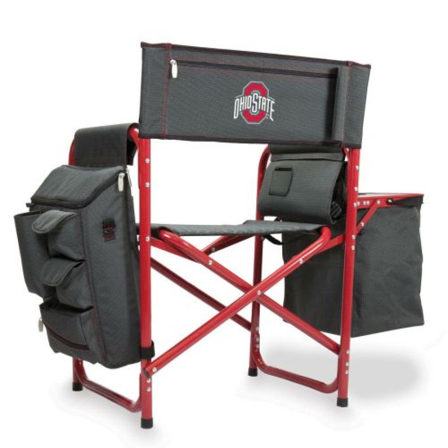 Tailgating & Stadium Gear * | Discount Ohio State Buckeyes Gray/Red Fusion Folding Chair