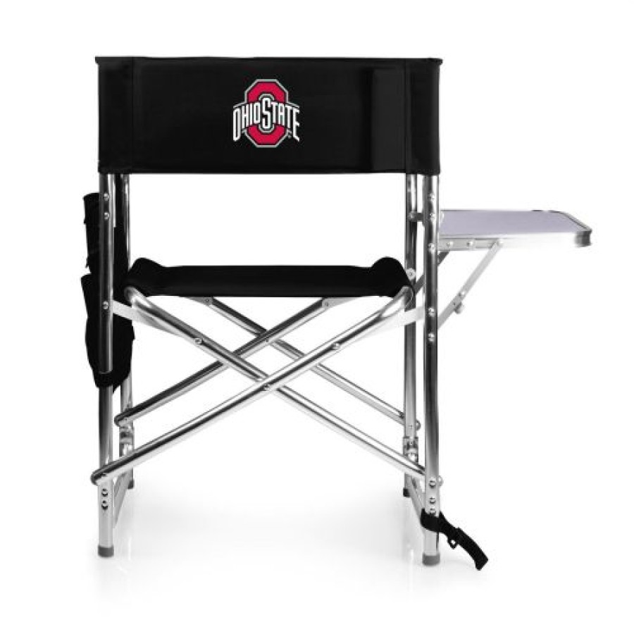 Tailgating & Stadium Gear * | Discount Ohio State Buckeyes Ncaa Black Sports Folding Chair